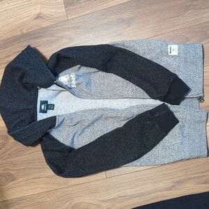 Roots Kid's Zip-Up Sweater in Black and Gray